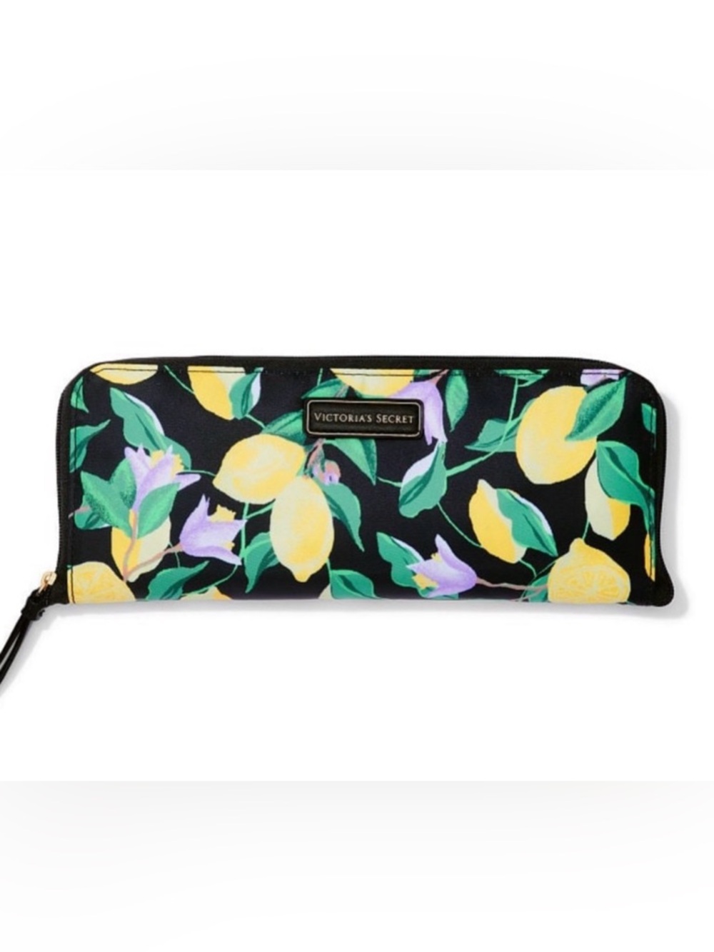 Victoria's Secret Black Lemon & Floral foldable tote bag